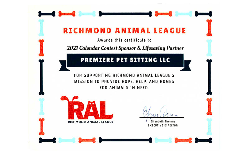 Richmond Animal League Awards Premiere Petsitting